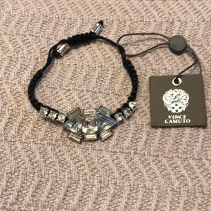 NWT Vince Camuto fabric and rhinestone bracelet